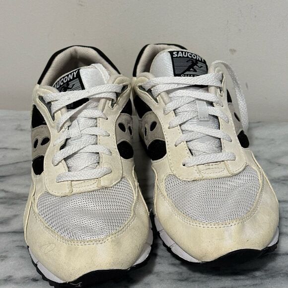 Saucony Shadow 6000 Cream and Black Sneakers Mens Sz 11.5 - Picture 12 of 14